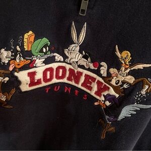 Looney Tunes Warner Bros. Sweatshirt with half zipper.